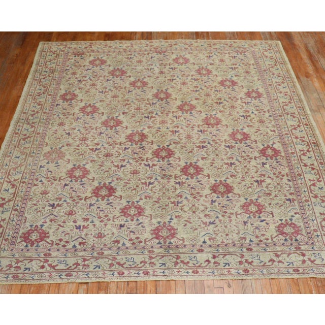 an early 20th century small room size Turkish Ghiordes decorative rug. Measures: 8'6'' x 10'2''.