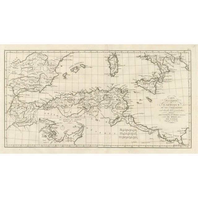 Brown Carthaginian North Africa with Inset of the Environs of Carthage, 1818 For Sale - Image 8 of 8