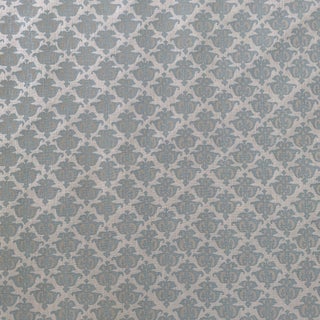 Pintura Studio Pale Blue Trefoil Linen Fabric- 5 Yards For Sale