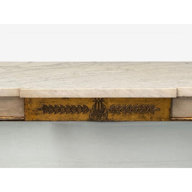 1940s Maison Jansen Attr., Hollywood Regency, Giltwood, Mirrored Console Table, 1940s For Sale - Image 5 of 11