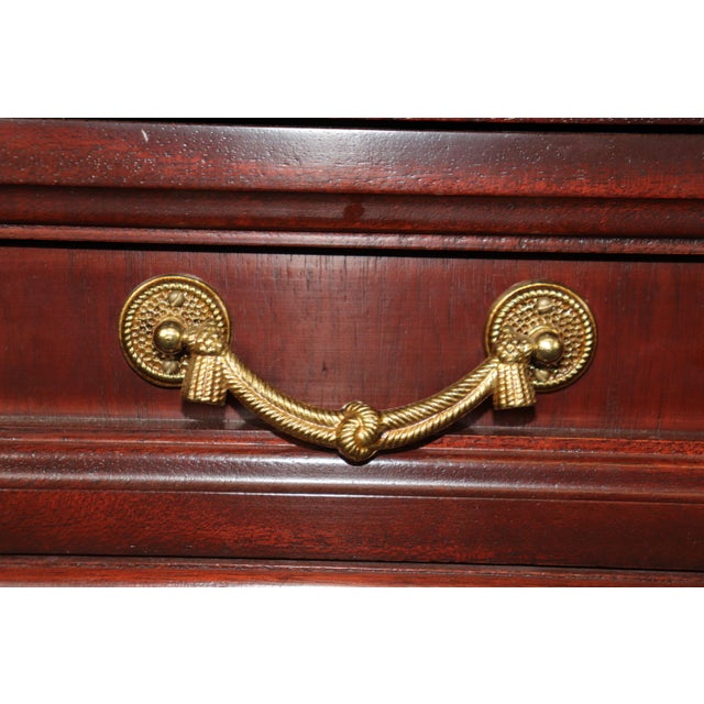 Custom-Made Mahogany Carved French Directoire Style Gilded Sideboard Buffet For Sale In Philadelphia - Image 6 of 10