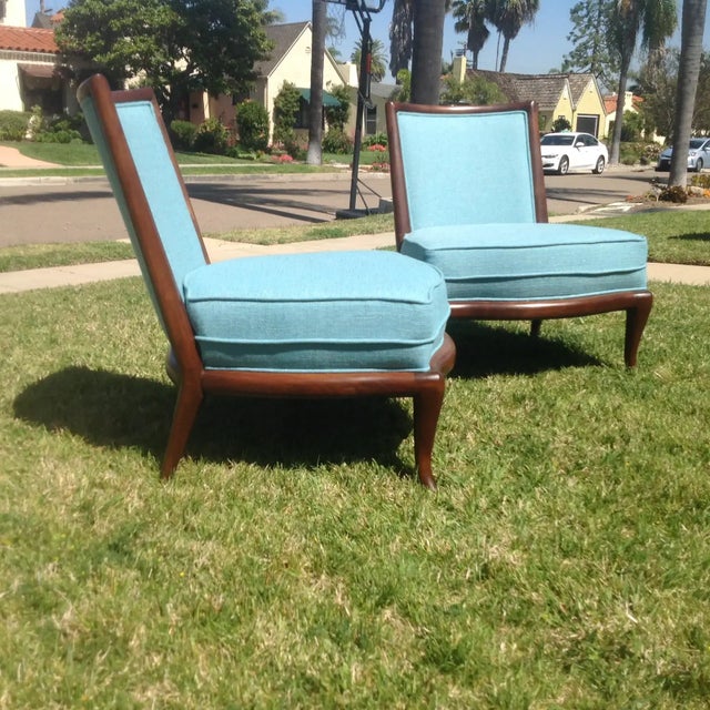 1960s Mid-Century Style Slipper Lounge Chairs - A Pair For Sale - Image 5 of 5