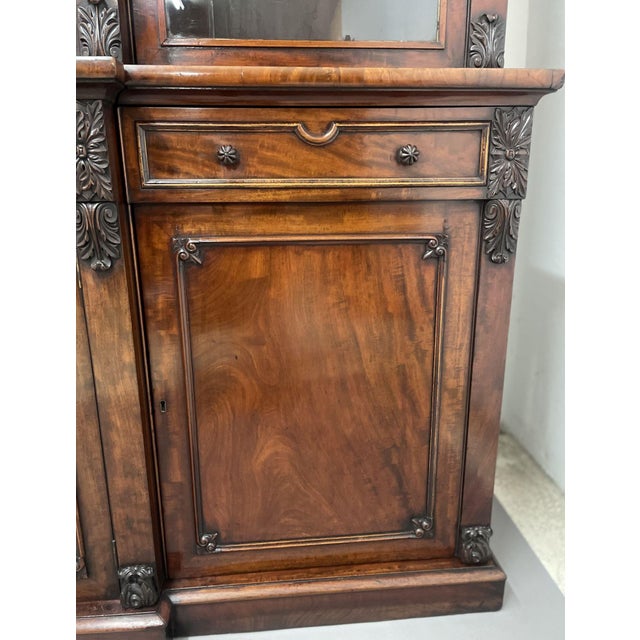 Mahogany Breakfront Display Bookcase, 1840 For Sale - Image 9 of 10