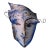 Dominique Caron Signed Hand-Painted Sculpted Leather Art Mask Wall Sculpture For Sale