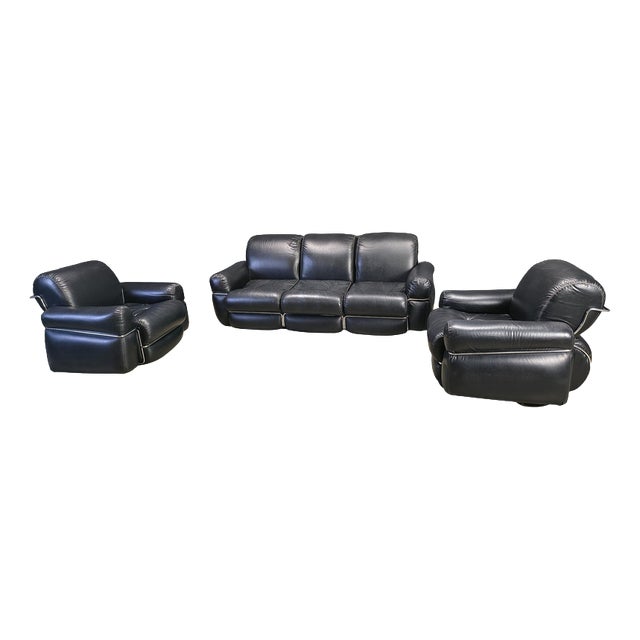 Vintage Italian Sofa Set, 1970s, Set of 3 For Sale