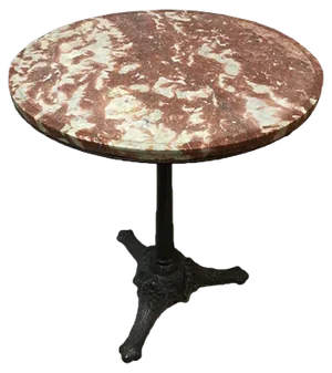 Antique Cast Iron and Marble Pedestal