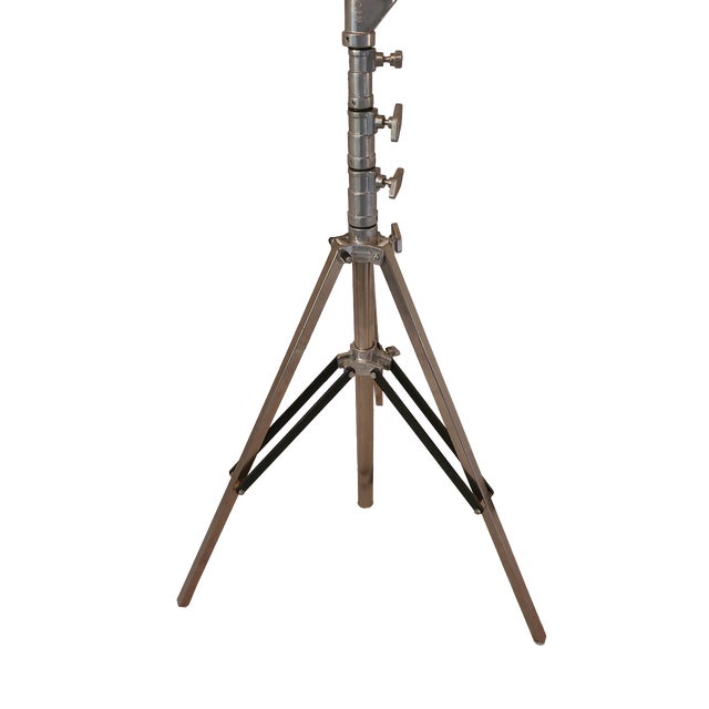 Industrial Vintage Bardwell and McAlister Hollywood Spotlight on Tripod For Sale - Image 3 of 6