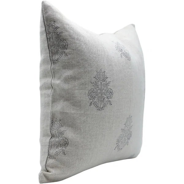Fabdivine Throw Pillow Cover 14x36 Inch Handmade Cushion With Block Print-Cocroach For Sale - Image 4 of 4