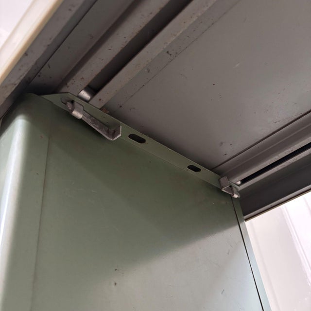 Beige Small Industrial Bauhaus Style Writing Desk, 1950s For Sale - Image 8 of 11