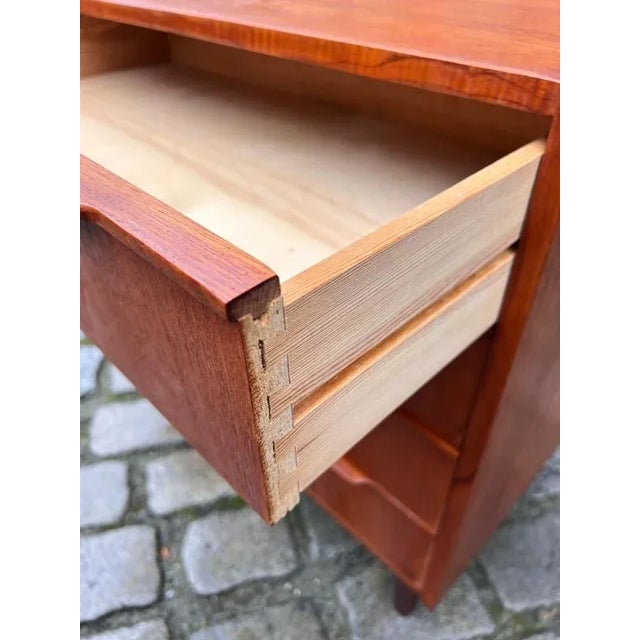 Brown Danish Chest of Drawers with Lock in Teak For Sale - Image 8 of 11