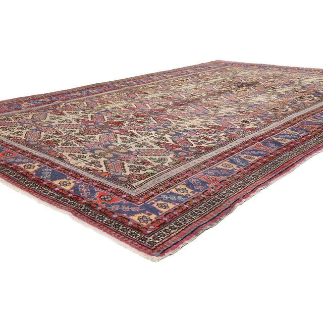 79438 Vintage Turkish Sivas Rug, 06'05 x 09'08. The Imperial Lattice: A Vintage Turkish Sivas Masterpiece of Scholarly...