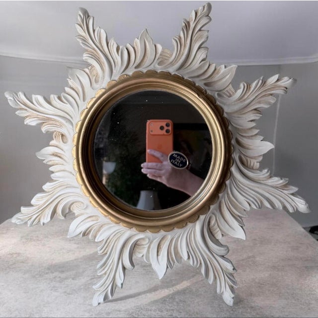 Add a touch of timeless Tuscan elegance to your space with this stunning vintage Italian Baroque-style sunburst wall...