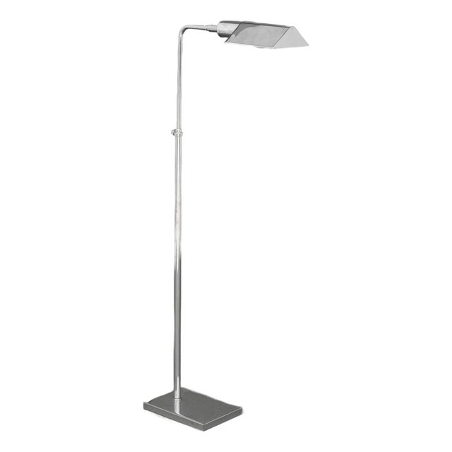Omi Chrome-Plated Adjustable Floor Lamp For Sale