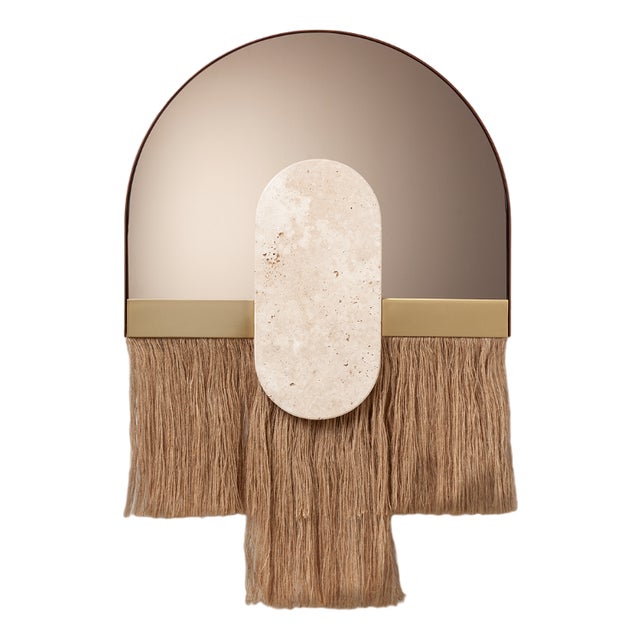 Souk Ecru Shell Mirror by Dooq details For Sale