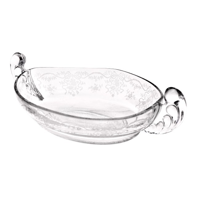 Fostoria Etched Glass Bowl For Sale