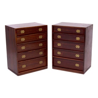 Pair of Mid Century Modern Danish Rosewood Chests or Stands For Sale
