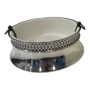 Vintage Wallace Brothers Silverplated Planter With Ceramic Insert