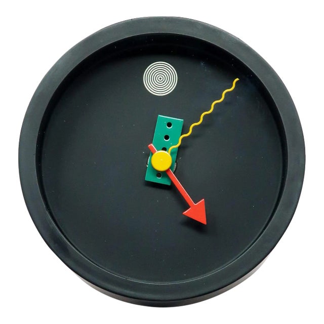 1980s Postmodern Wall Clock by Shohei Mihara for Wakita For Sale
