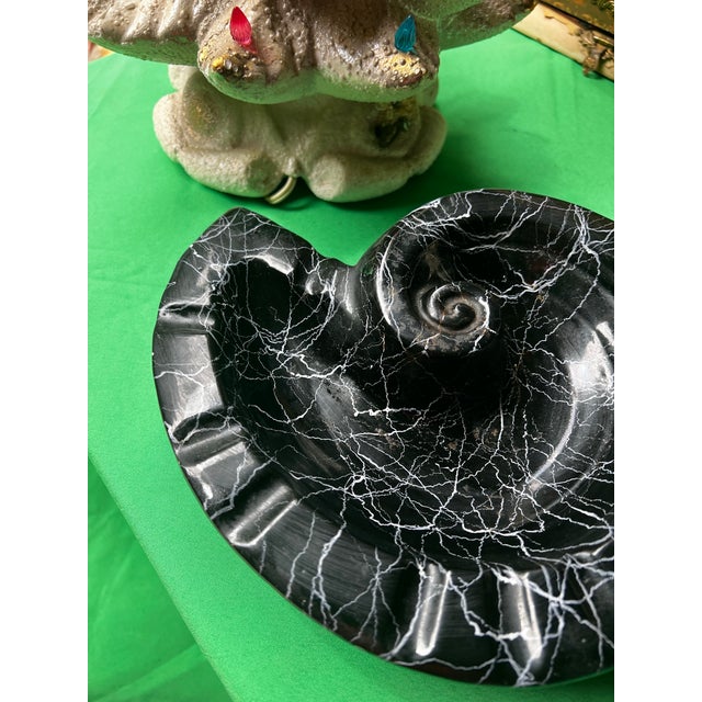 Up for consideration is a beautiful vintage spaghetti ceramic style nautilus ashtray. This would look lovely in your home,...