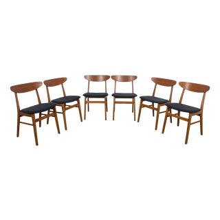Mid-Century Model 210 Dining Chairs from Farstrup Møbler, 1960s, Set of 6 For Sale