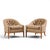 Mid-Century Modern Erwin Lambeth Style Mid Century Walnut Lounge Chairs - Pair For Sale - Image 3 of 12