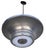 Striking 23" diameter Machine-Age pendant light features a spun aluminum shade with a streamlined saucer with 2 extended...