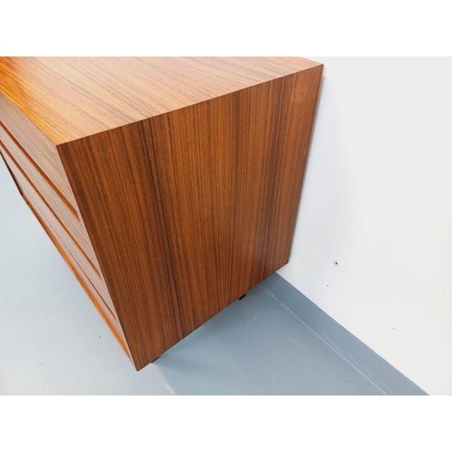 Mid-Century Scandinavian Modernist Style Chest of Drawers in Rosewood and Black Metal, 1960s For Sale - Image 6 of 15