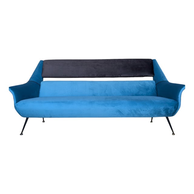 Mid-Century Velvet Sofa, 1960s For Sale