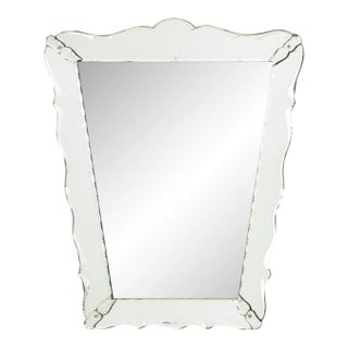 Vintage Venetian Style Framed Beveled Glass Mirror For Sale