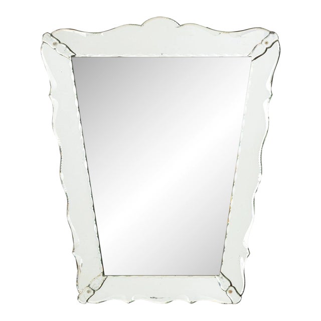 Vintage Venetian Style Framed Beveled Glass Mirror For Sale