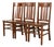 Limbert Style Antique Mission Oak Arts & Crafts Side Chairs or Dining Chairs, Set of Three For Sale