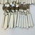 Mid 20th Century 1970s Vintage Boho Chic Contemporary Stainless Steel White Handle Flatware - Set of 40, Service for 8 For Sale - Image 5 of 12