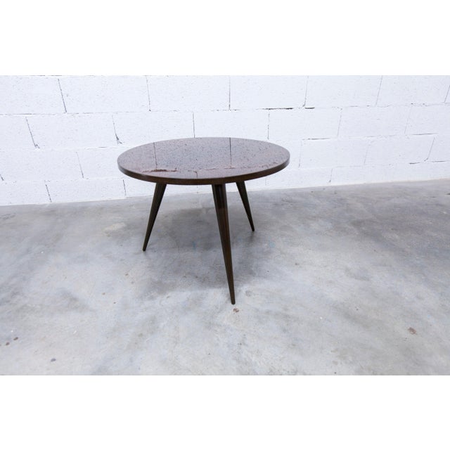 Tripod Coffee Table in Varnished Mahogany, 1960s For Sale - Image 11 of 17