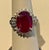 Oval 12 Carat Treated Ruby and 1 Carat Diamond 14 Karat Yellow Gold Ring For Sale - Image 14 of 18