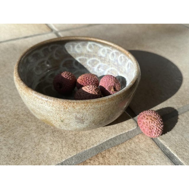 Crystalline Flow Glazed Studio Ceramic Bowl by Helma Klett, Fredelsloh, Germany, 1980s For Sale - Image 12 of 13