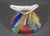 Large Murano-Style Multicolor Hand-Blown Freeform Art Glass Vase For Sale - Image 10 of 15