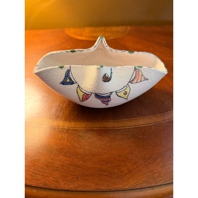 Mid-Century Modern Vintage Fratelli Fanciullaci Pottery Bowl 8"x3.5" - Ca. 1960s For Sale - Image 3 of 9