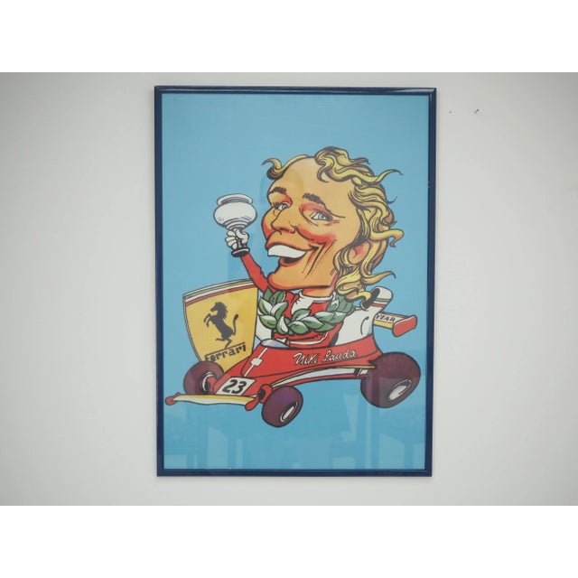 1970s Vintage Poster Caricature of Niki Lauda, 1970s For Sale - Image 5 of 12