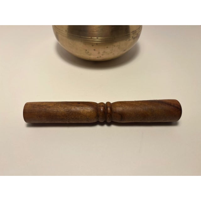 Asian Vintage Bronze Buddha Meditation Singing Bowl Mindfulness Tibet Nepal For Sale - Image 3 of 8