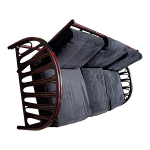 Boho Wicker Rattan Coastal Sofa Couch