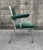 Vintage Industrial Metal Office Chair With Green Upholstery For Sale - Image 9 of 14