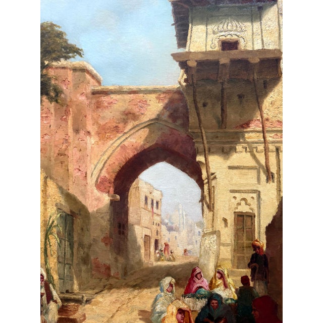 Brown Orientalist Painting of Cairo by Austrian Artist Franz Richard Unterberger For Sale - Image 8 of 15