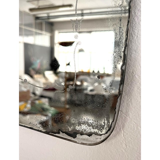 Vintage Italian Wall Mirror with Decorations, 1950s For Sale - Image 9 of 17