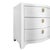 Contemporary Matthew Izzo Home - Rosie Textured White Linen Curved Front Six Drawer Chest With Satin Brass Hardware For Sale - Image 3 of 4