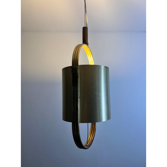 Temde Leuchten Brass and Acrylic Glass Pendant Lamp by Temde, 1970s For Sale - Image 4 of 12