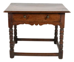 Early English Oak Side Table With Single Drawer Circa 1680