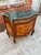 Brown Louis XV Marquetry Cabinet Chest of Drawers With Brass Ormolu- Green Marble Top For Sale - Image 8 of 12