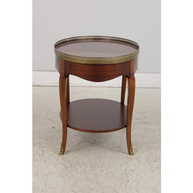 Baker Oval Mahogany 2 Tier Occasional Table For Sale - Image 11 of 14