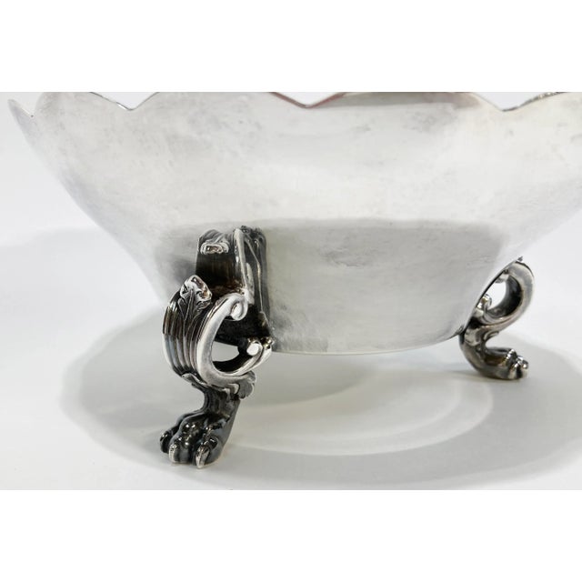Vintage Silver Footed Reed and Barton Scalloped Bowl For Sale In Kansas City - Image 6 of 10