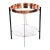 Copper and White Carrara Marble Deck Table by OxDenmarq For Sale